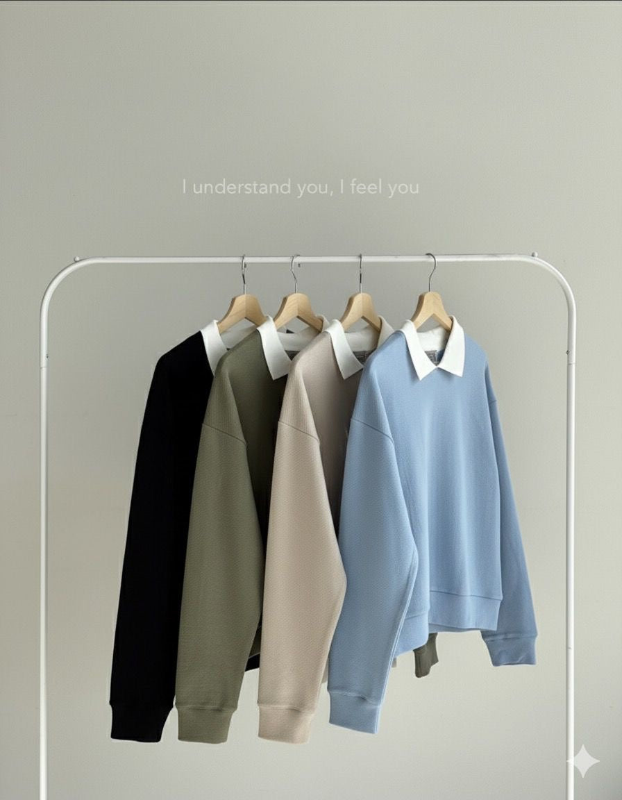 Unisex Collar sweatshirt by TeesnTies, view 2 of 3