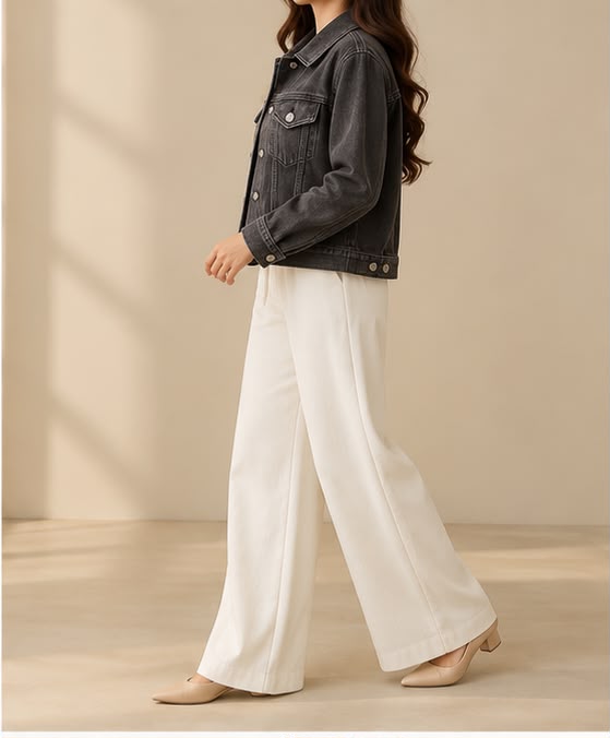 Charcoal denim jacket with white flapper by TeesnTies, view 3 of 4