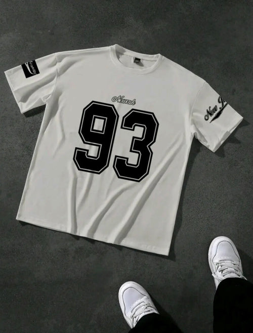 93 NEW YORK WHITE OVERSIZED TSHIRT by TeesnTies, view 1 of 2
