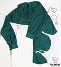 Button down with white inner camisole and white wide leg jeans by TeesnTies, view 1 of 10