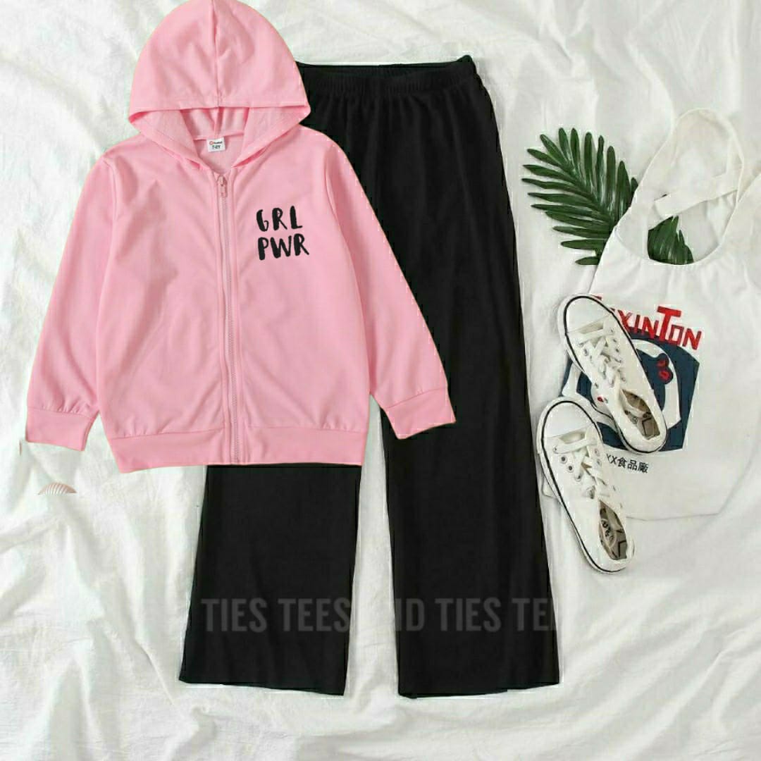 GIRL PWR Zipper Flapper Tracksuit by TeesnTies, view 3 of 6