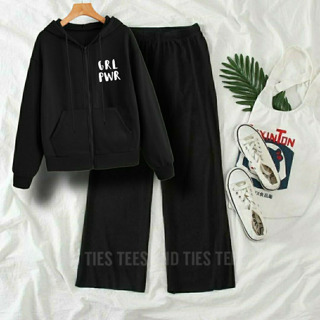 GIRL PWR Zipper Flapper Tracksuit by TeesnTies, view 4 of 6