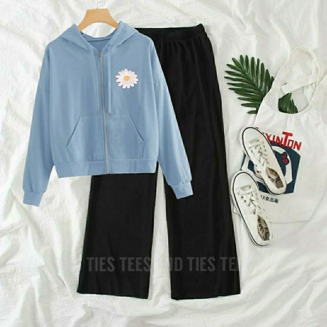 Sunflower P Zipper Flapper Tracksuit by TeesnTies, view 1 of 6