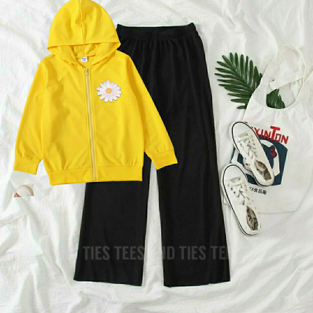 Sunflower P Zipper Flapper Tracksuit by TeesnTies, view 2 of 6