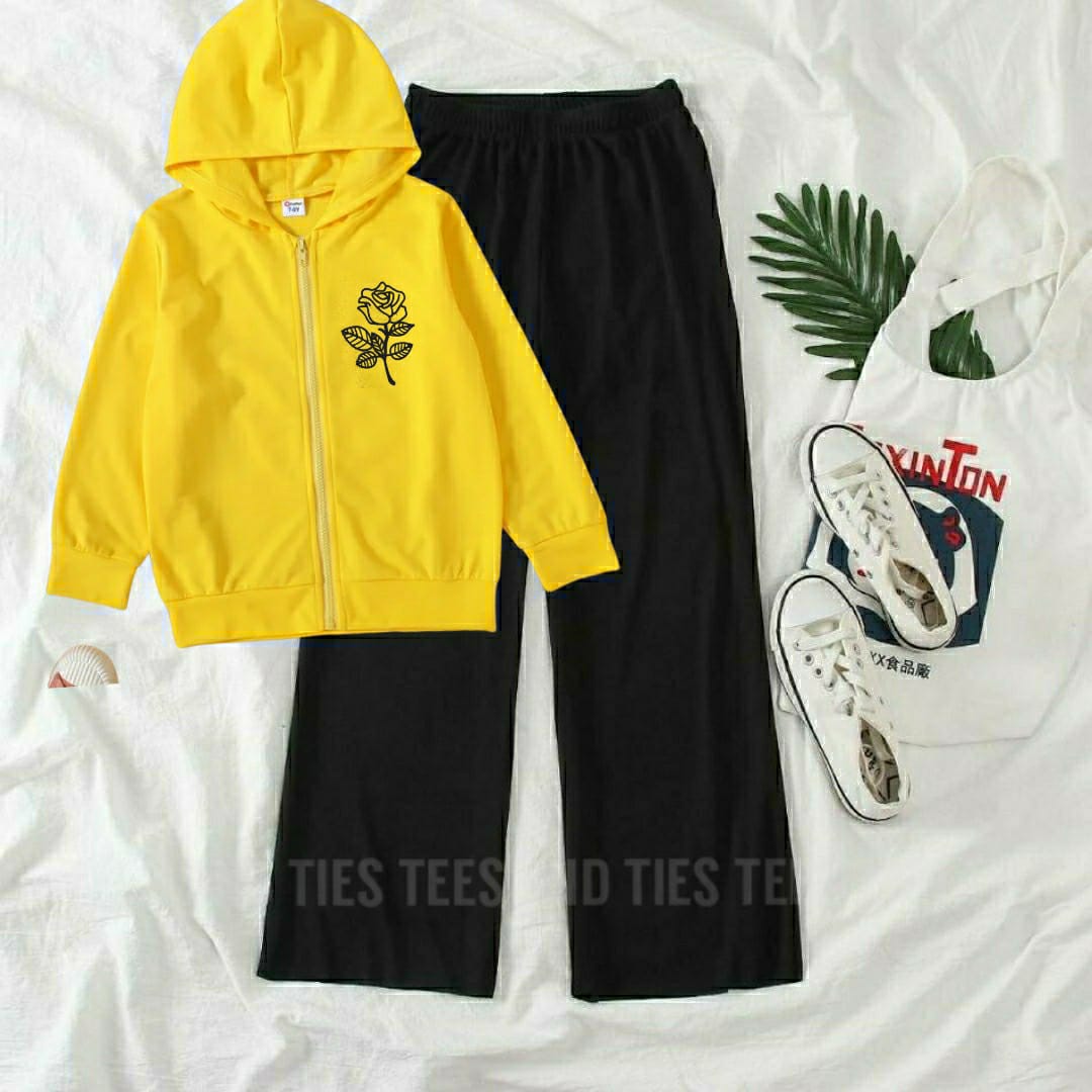 Flower P Zipper Flapper Tracksuit by TeesnTies, view 2 of 6