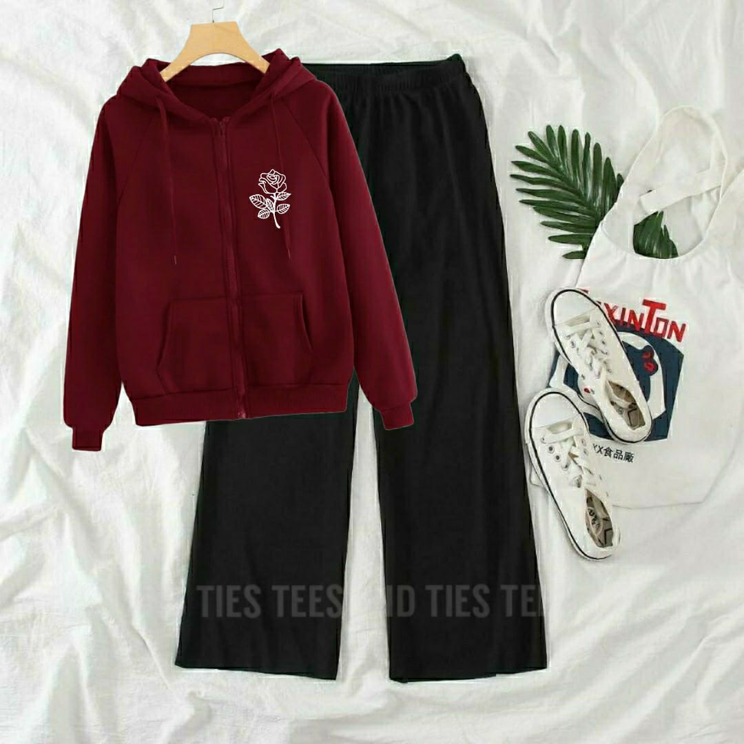 Flower P Zipper Flapper Tracksuit by TeesnTies, view 5 of 6