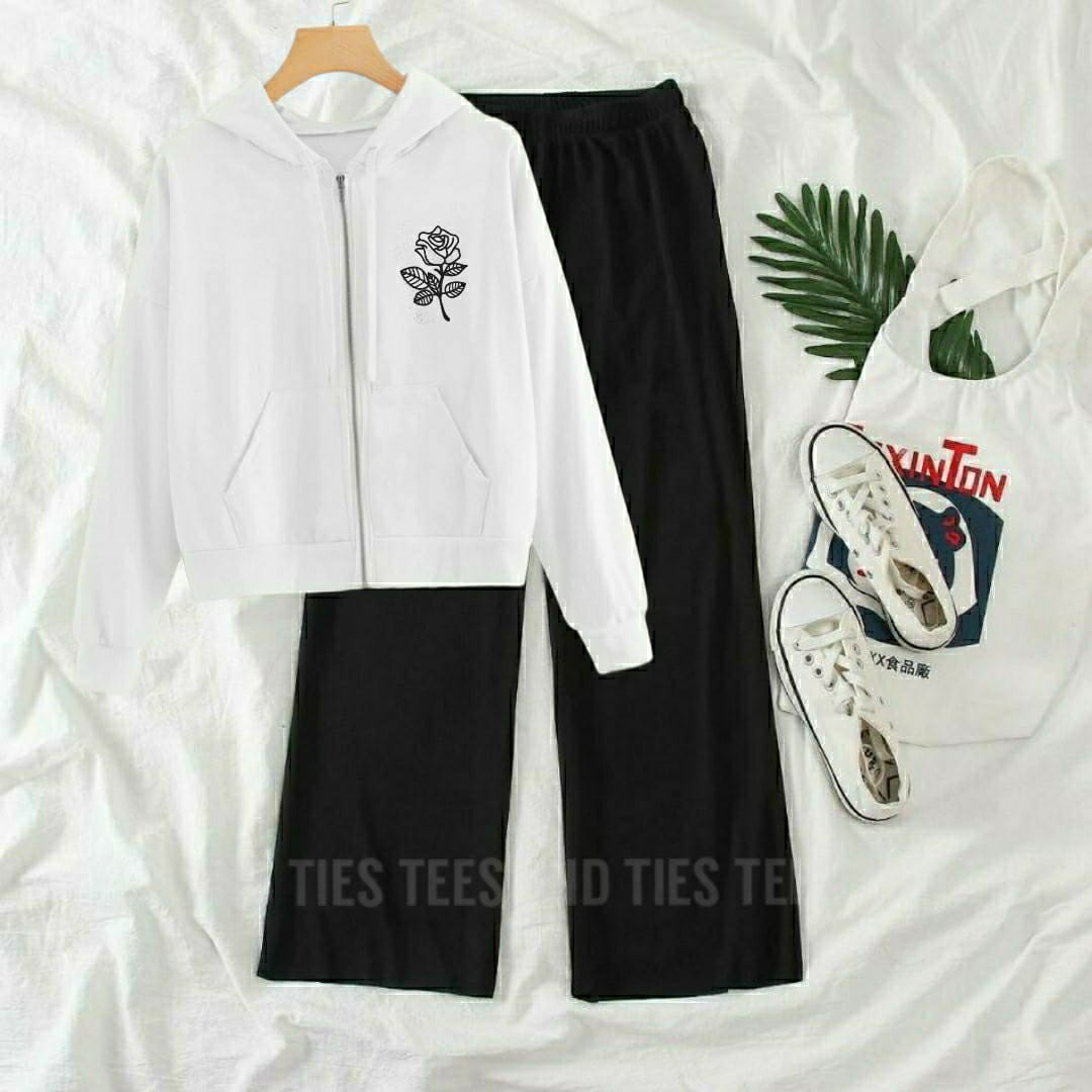 Flower P Zipper Flapper Tracksuit by TeesnTies, view 6 of 6